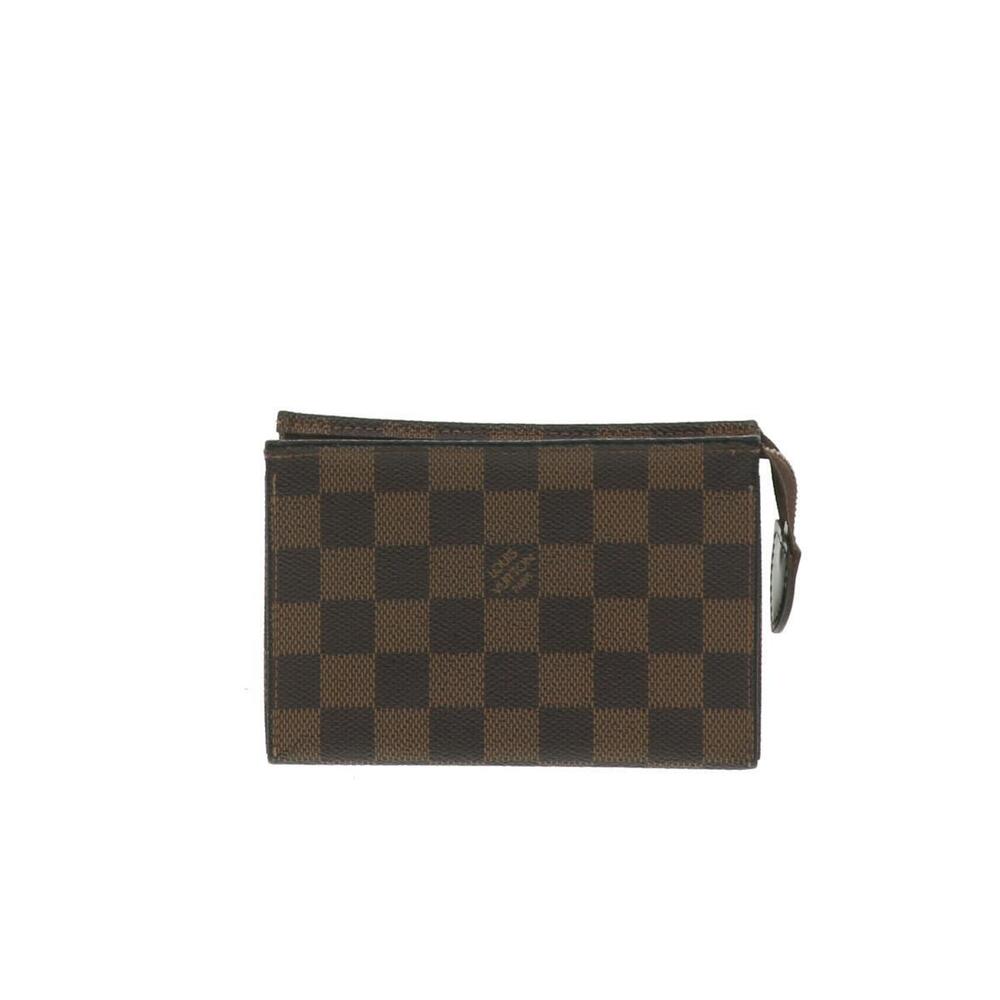 LOUIS VUITTON Pochette Toilette Shoulder Bag Clutch Damier